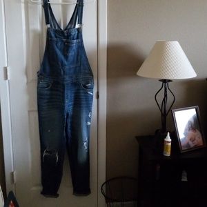 Women's denim cover alls